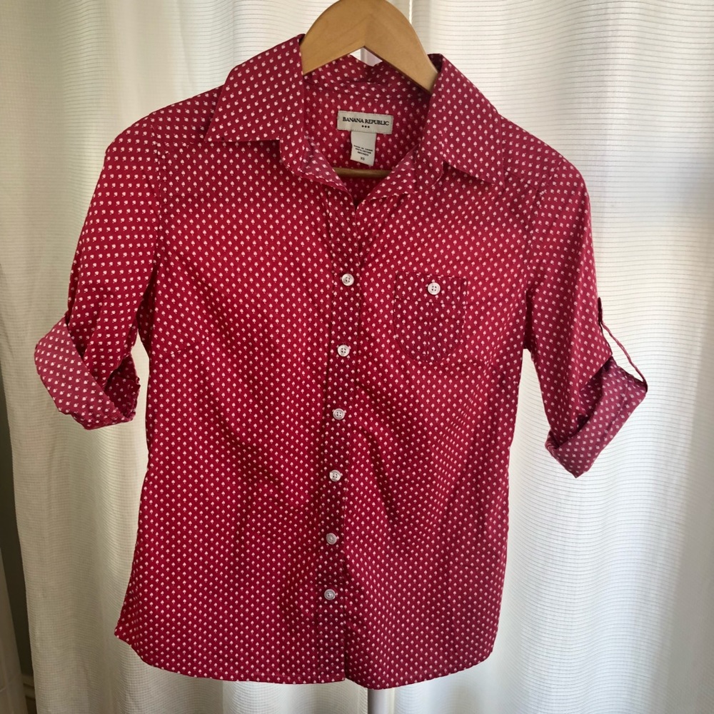 Banana Republic Pink Button Up XS